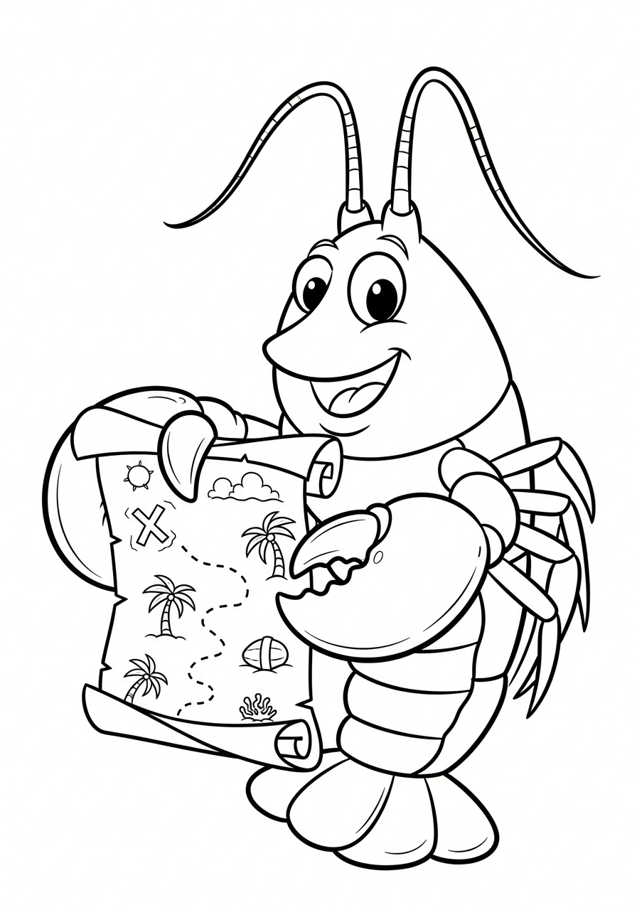free printable Lobster coloring pages 1