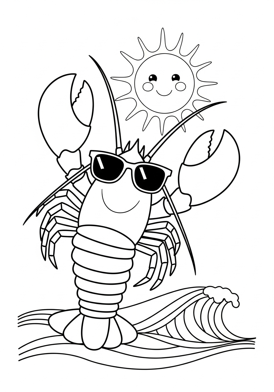old-fashioned Lobster coloring pages