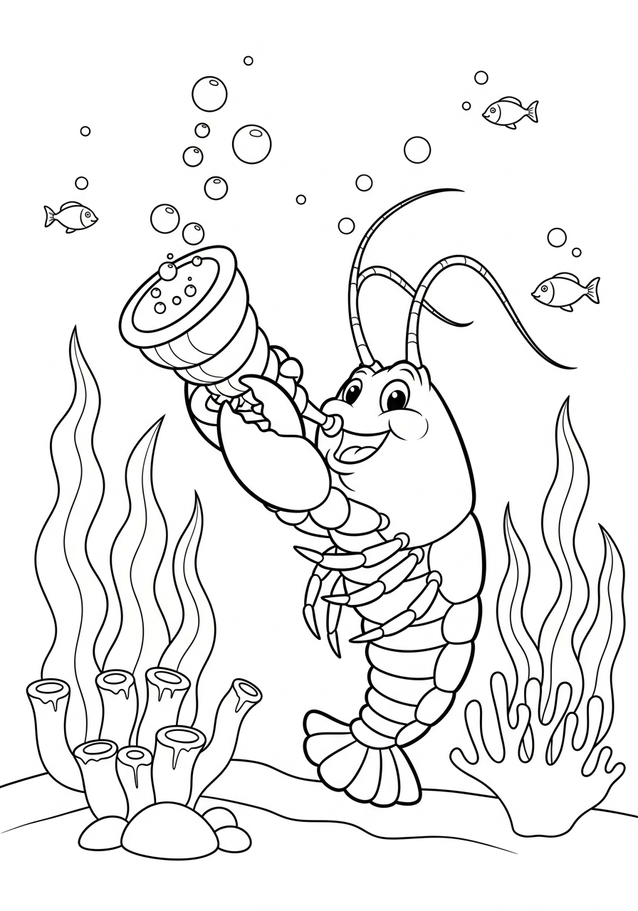 Lobster coloring pages easy