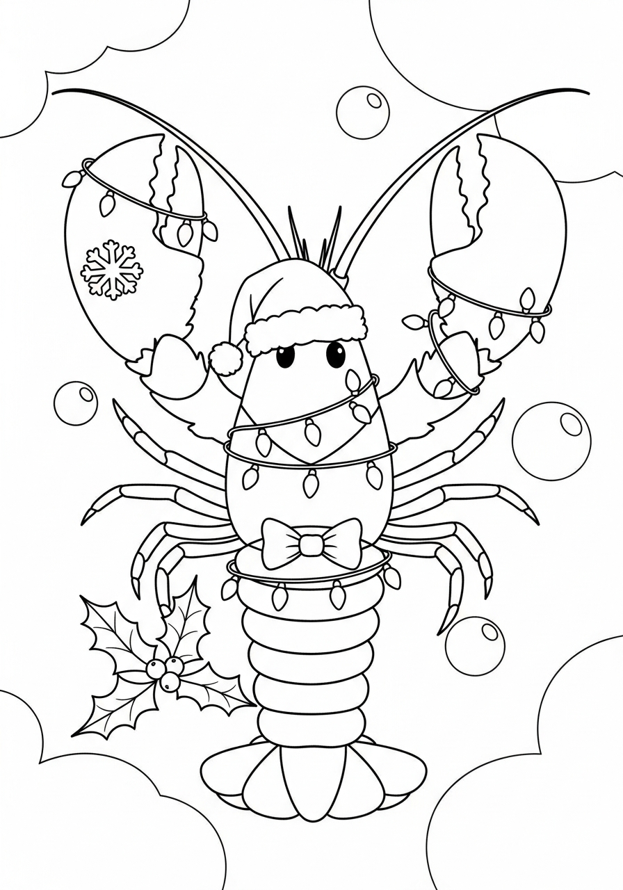 printable coloring pages Lobster 1
