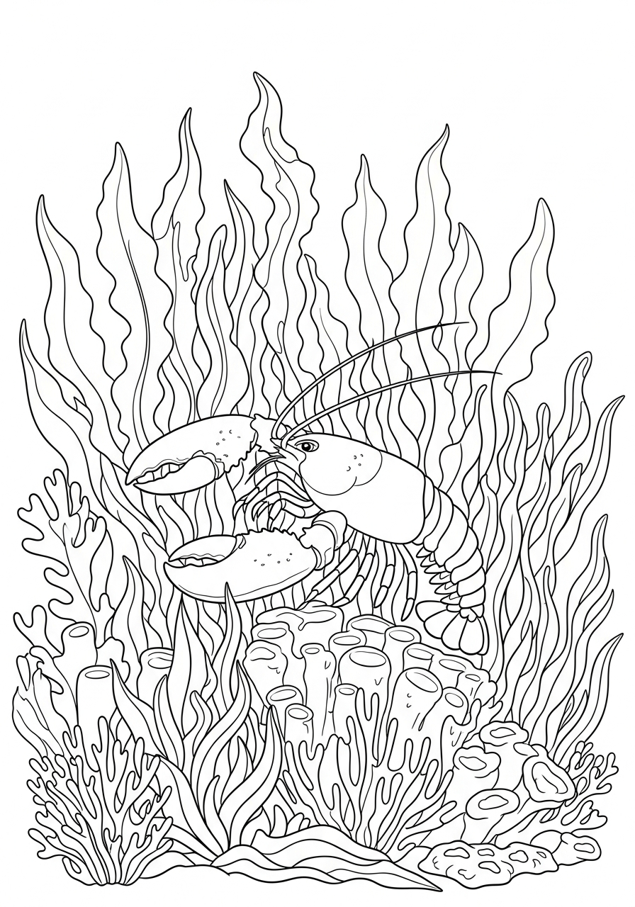 fun Lobster coloring pages