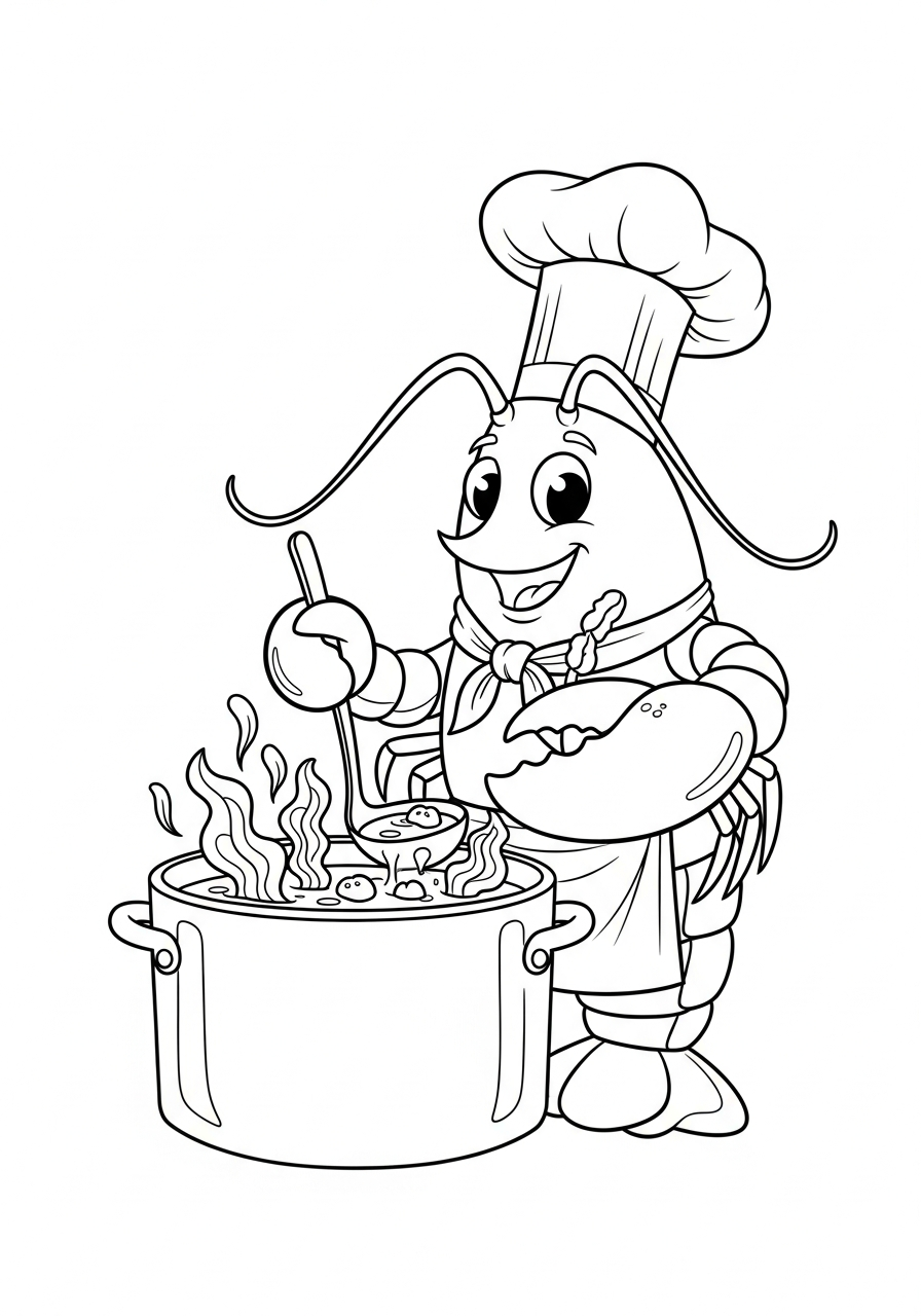 free Lobster tree coloring pages 1