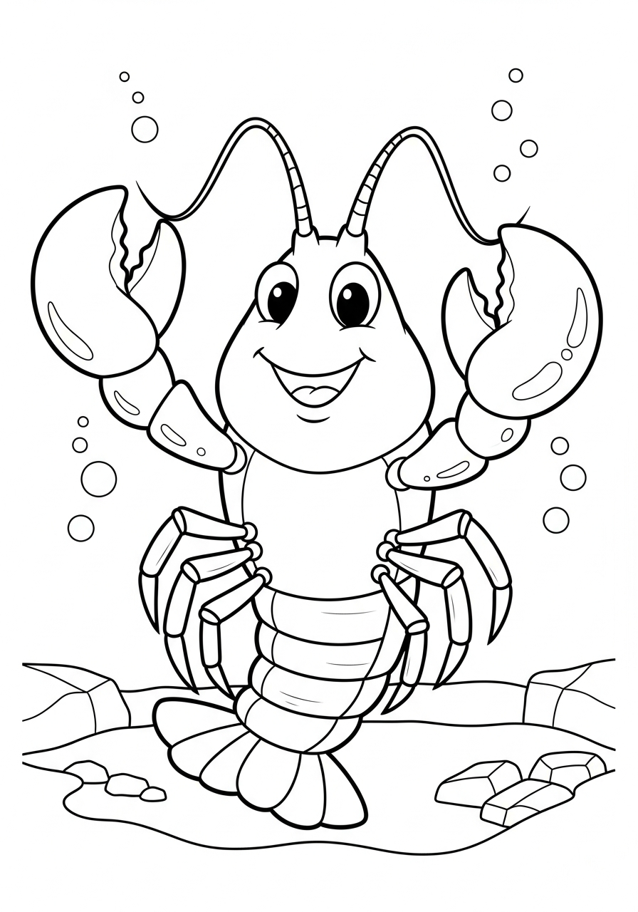 detailed Lobster coloring pages for adults