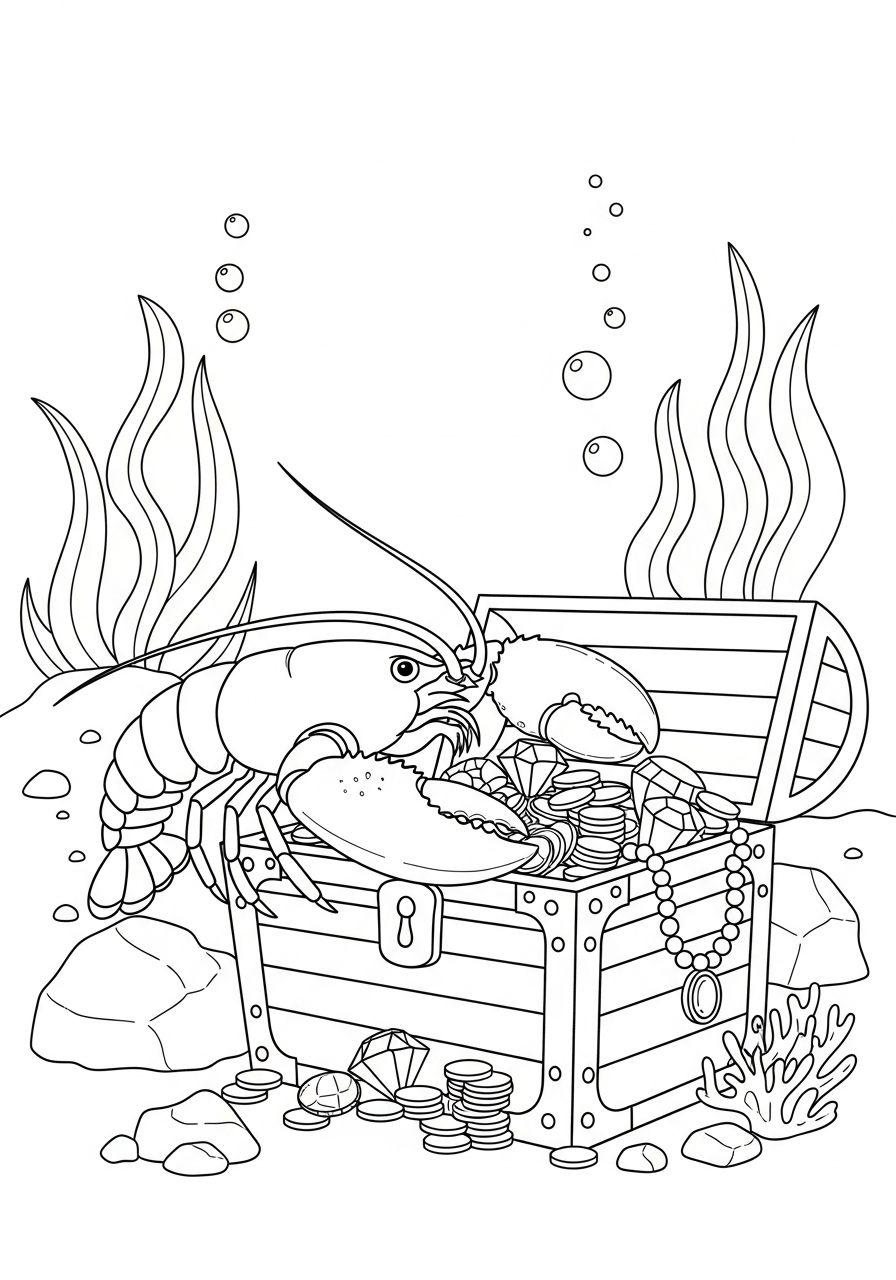 Lobster printable coloring pages