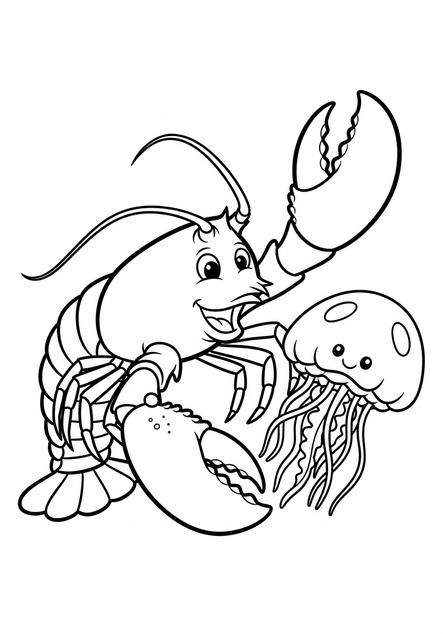 Lobster printable coloring pages 1