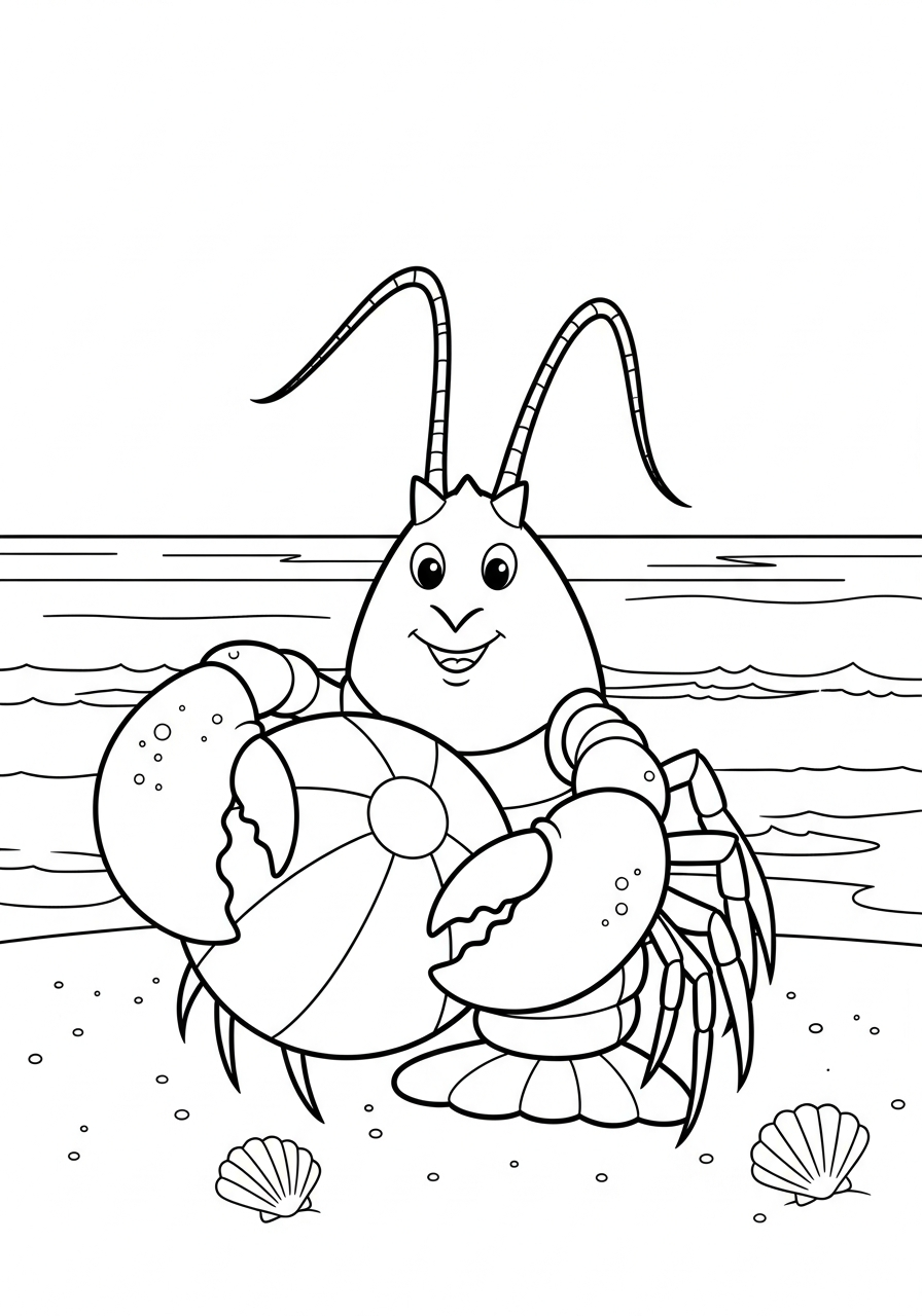 free Lobster coloring pages