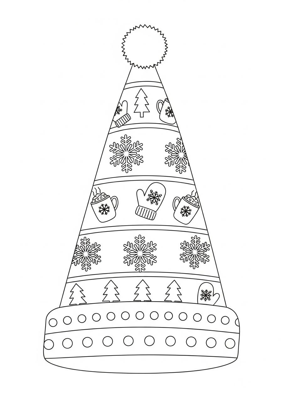 New Years Hat Coloring Pages 13 free New Years Hat coloring pages pdf 1