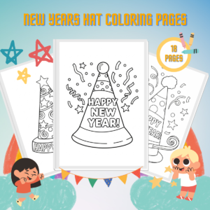 New Years Hat Coloring Pages thumbnail