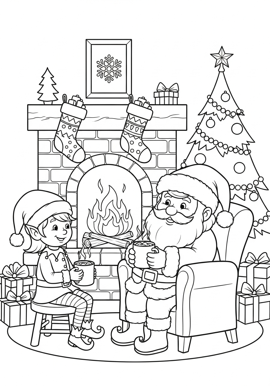 North Pole coloring pages to print
