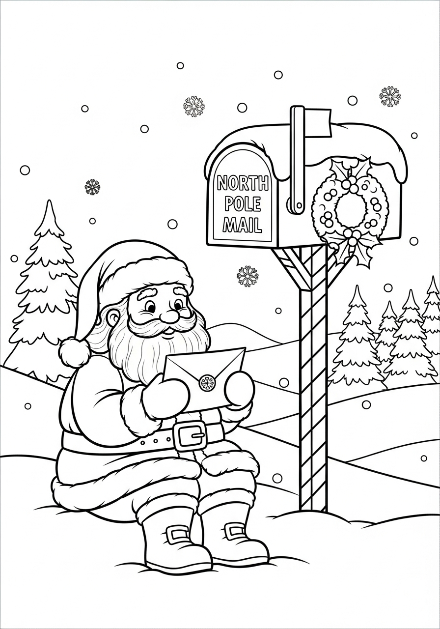 free North Pole coloring pages for kids