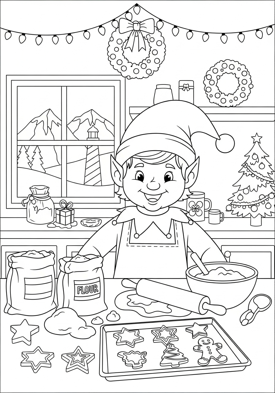 free North Pole coloring pages for adults 1