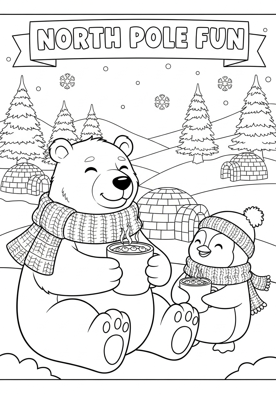 free North Pole coloring pages
