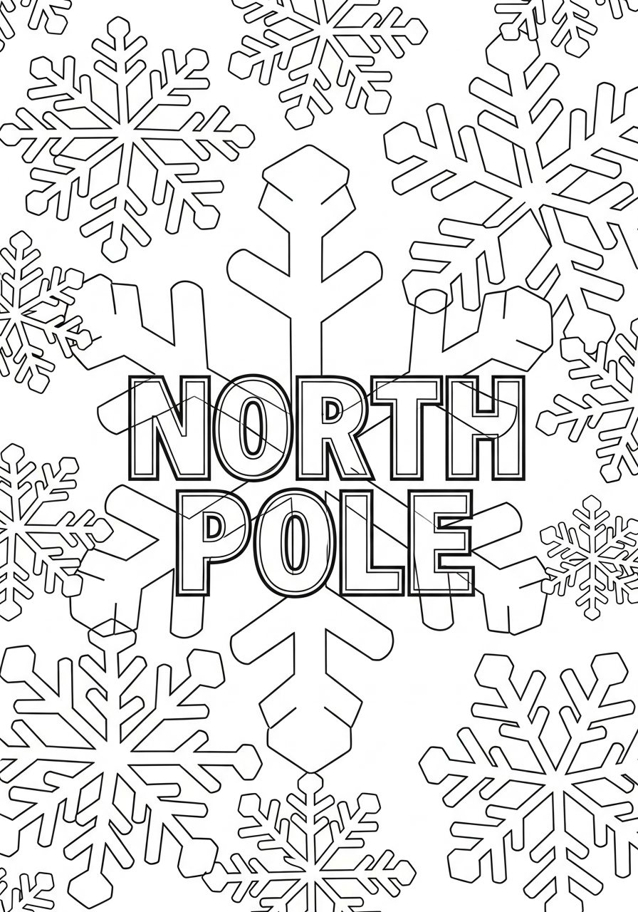 kids North Pole coloring pages 1