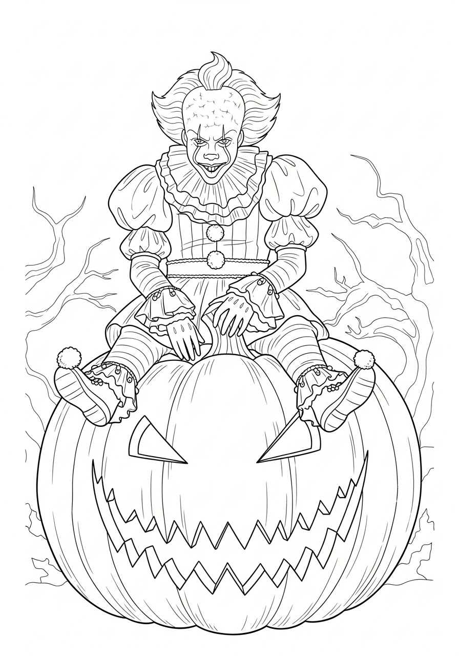 Pennywise coloring pages for kids