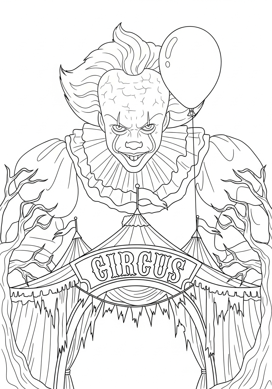 grinch cute Pennywise coloring pages 1