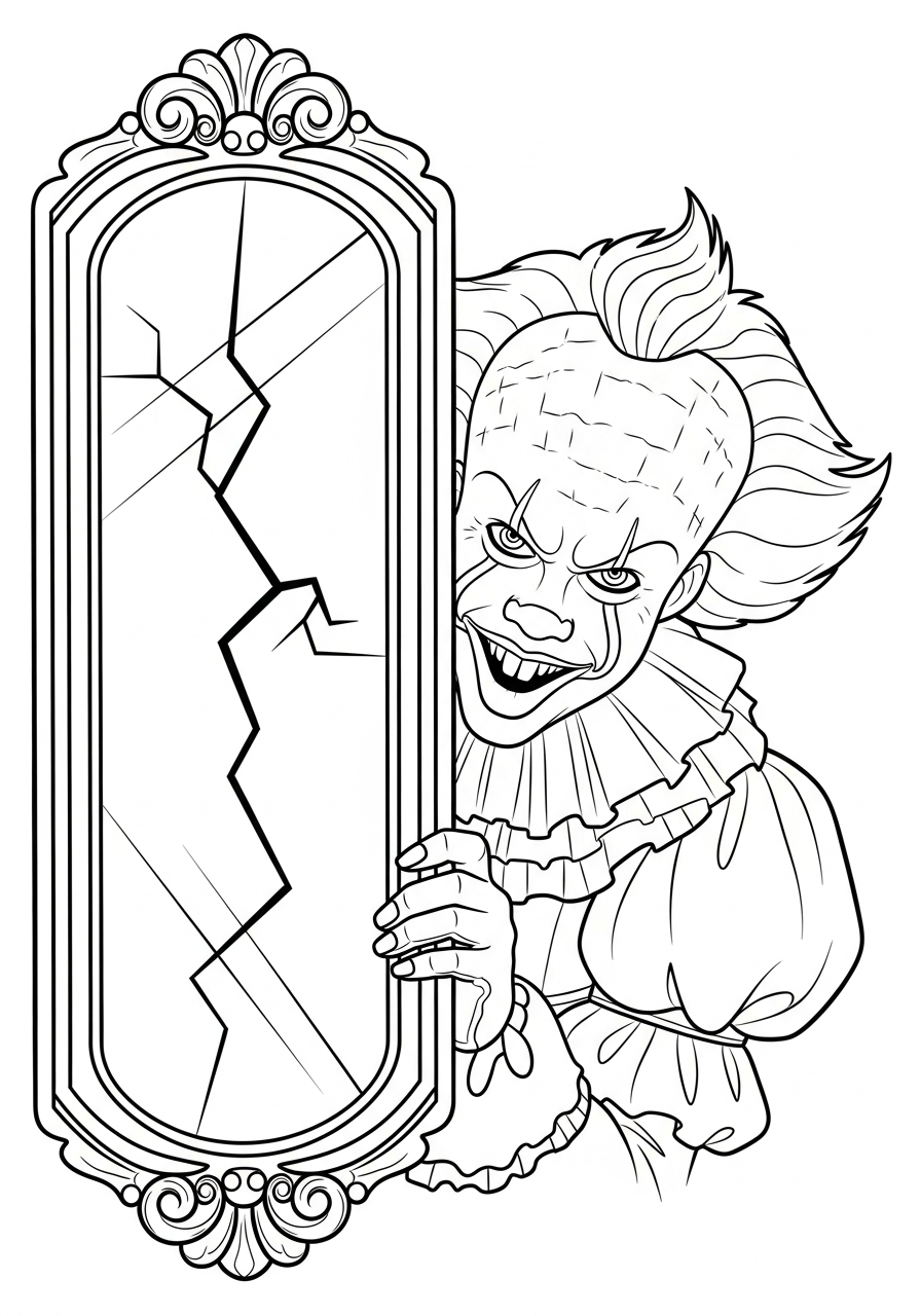 Pennywise coloring pages for adults