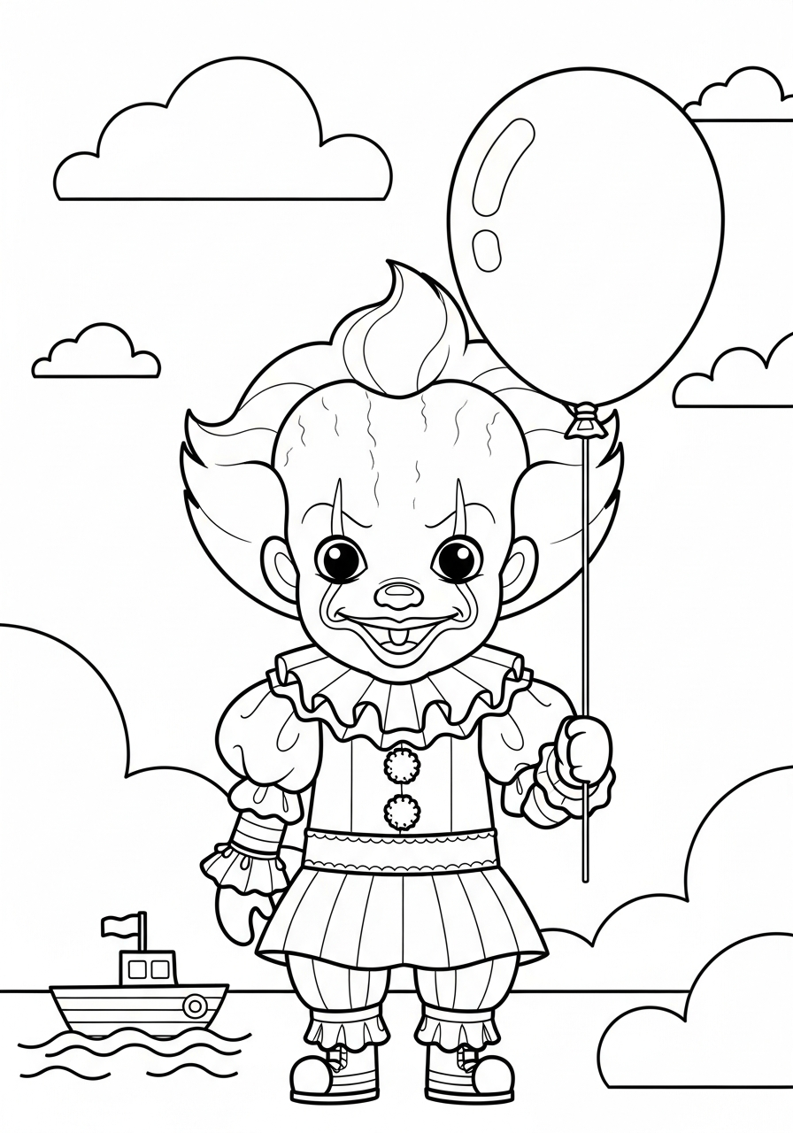 free Pennywise coloring pages for adults