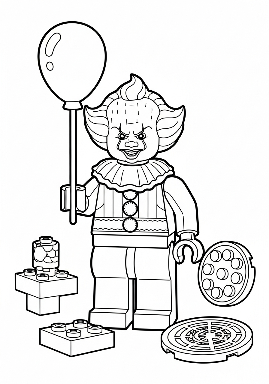 hard Pennywise coloring pages
