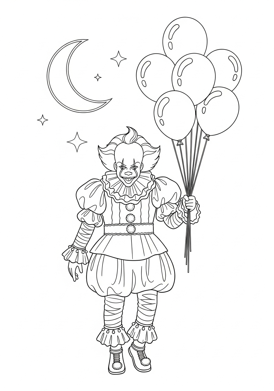 free Pennywise coloring pages for kids