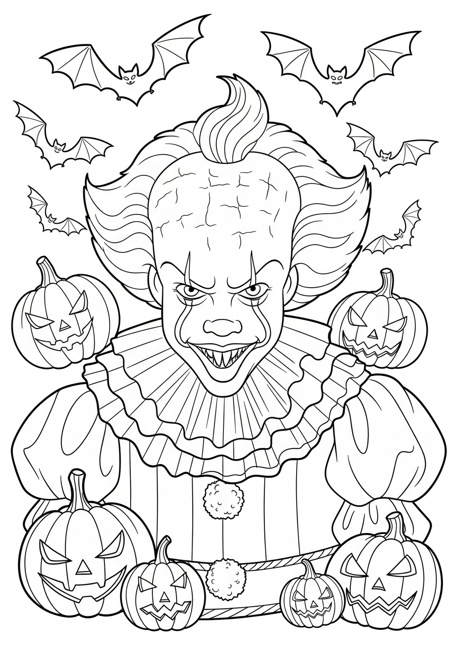 Pennywise decorations coloring pages