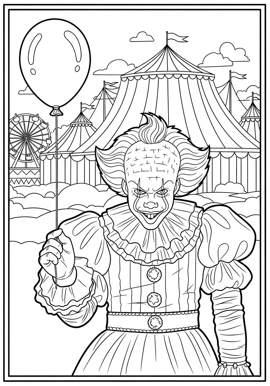 grinch cute Pennywise coloring pages
