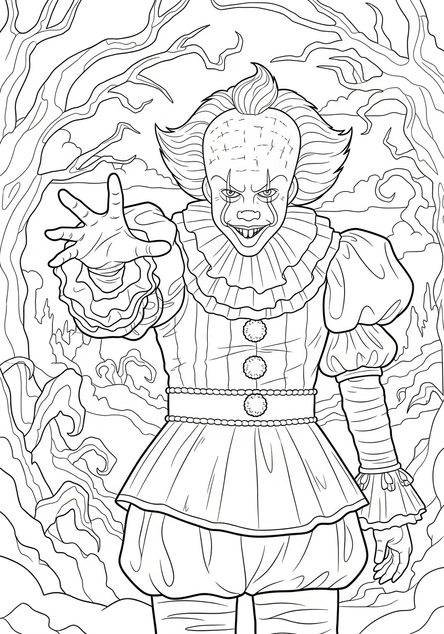 coloring pages for kids Pennywise