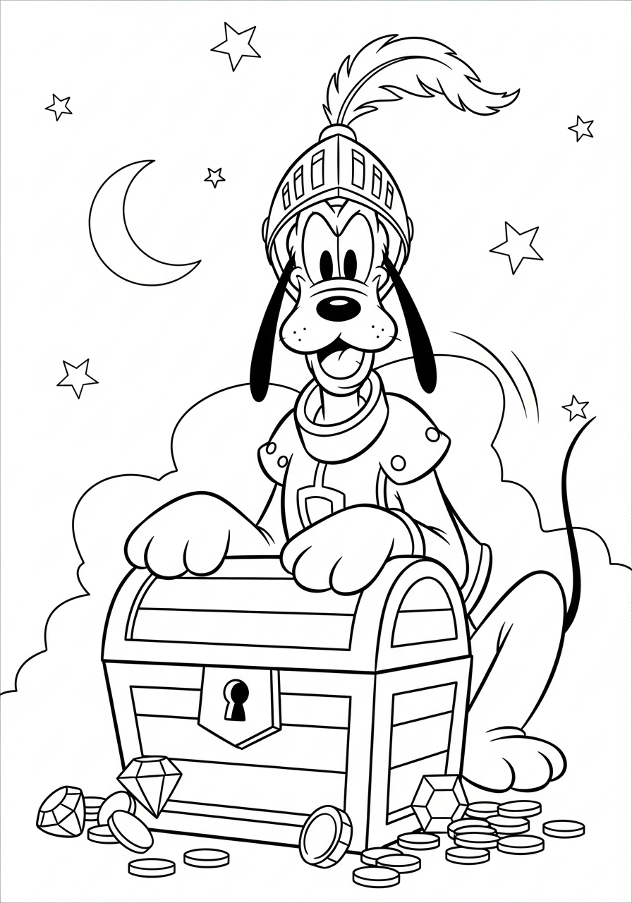 Pluto Coloring Pages 16 free coloring Pluto pages