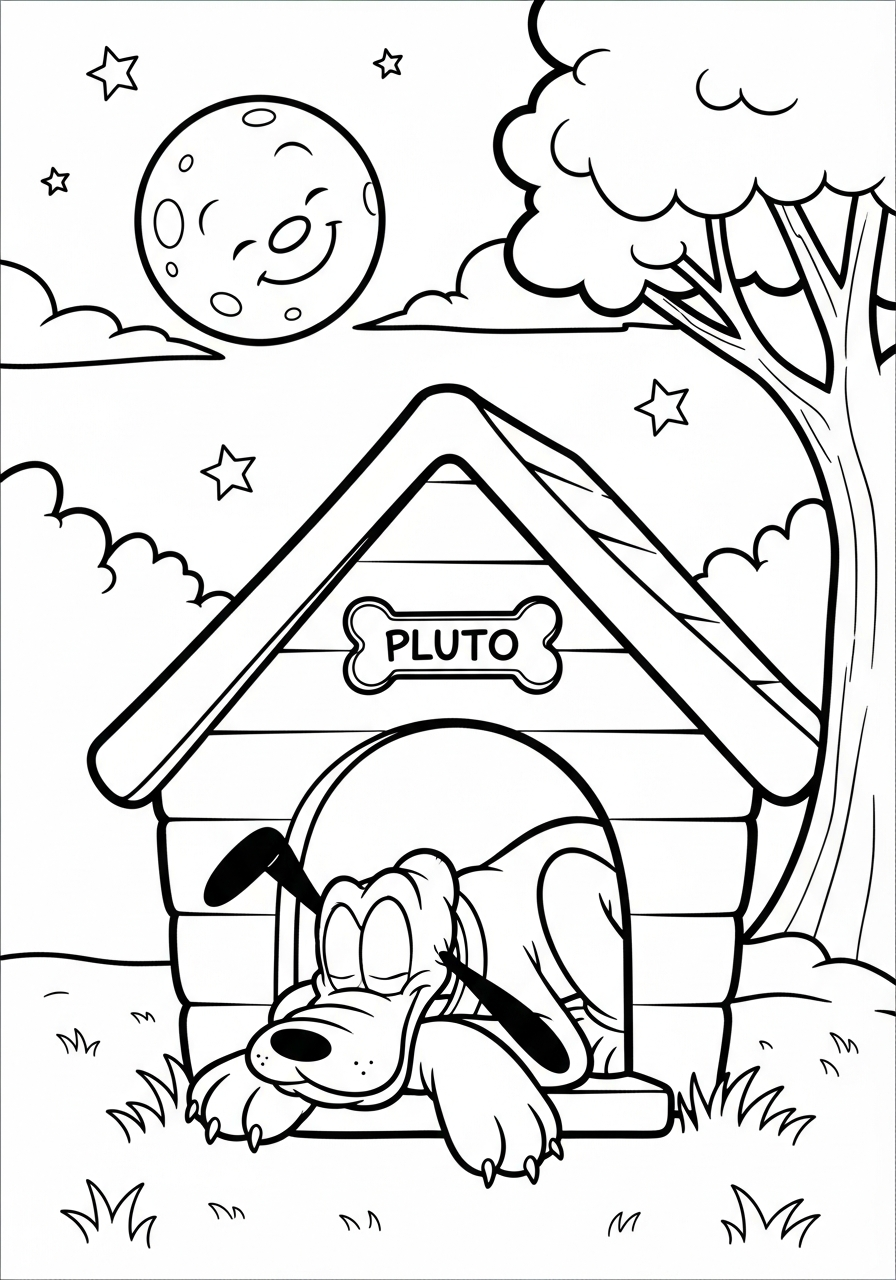 Pluto Coloring Pages 3 free coloring pages Pluto