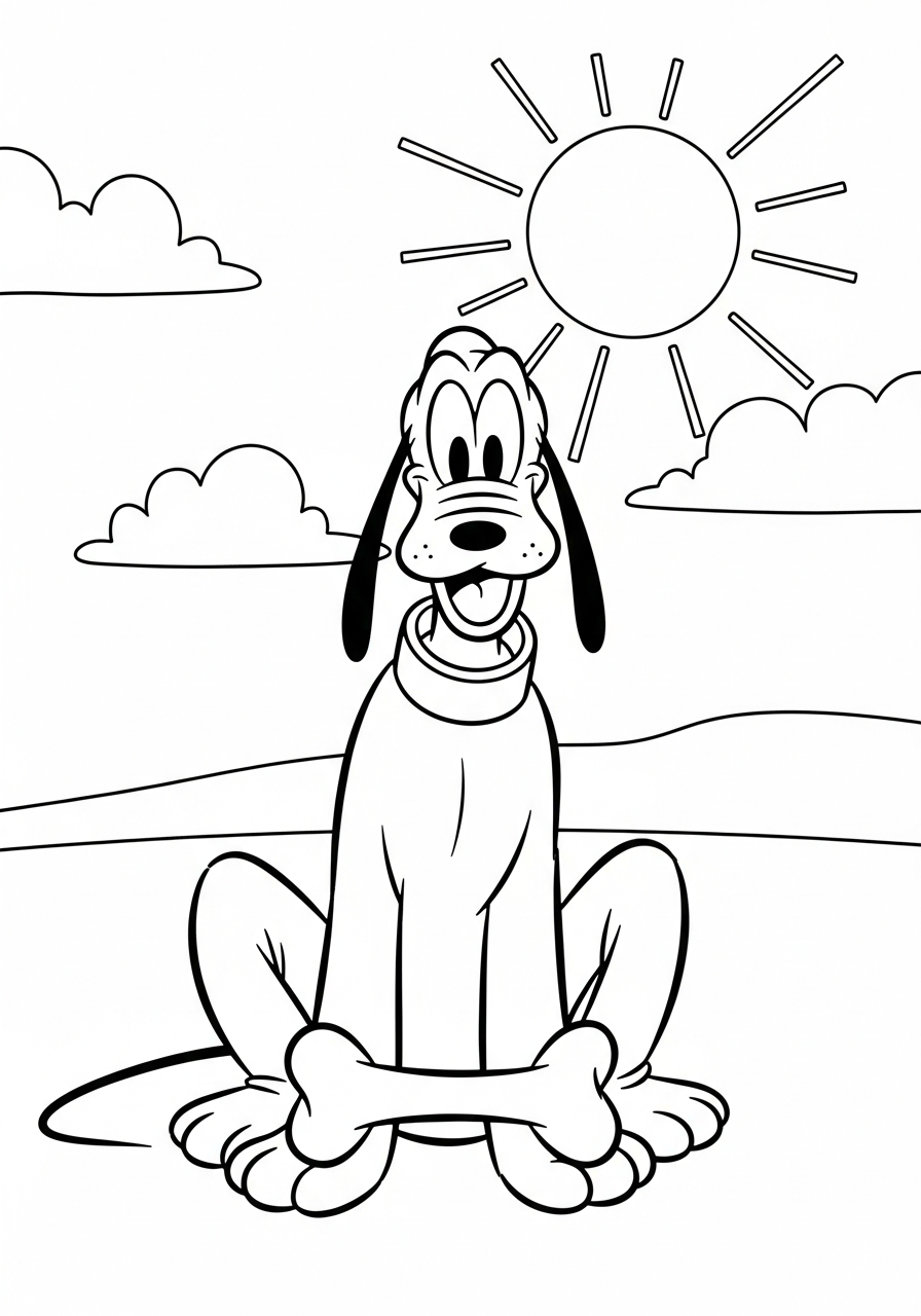 Pluto Coloring Pages 21 Pluto adult coloring pages 1
