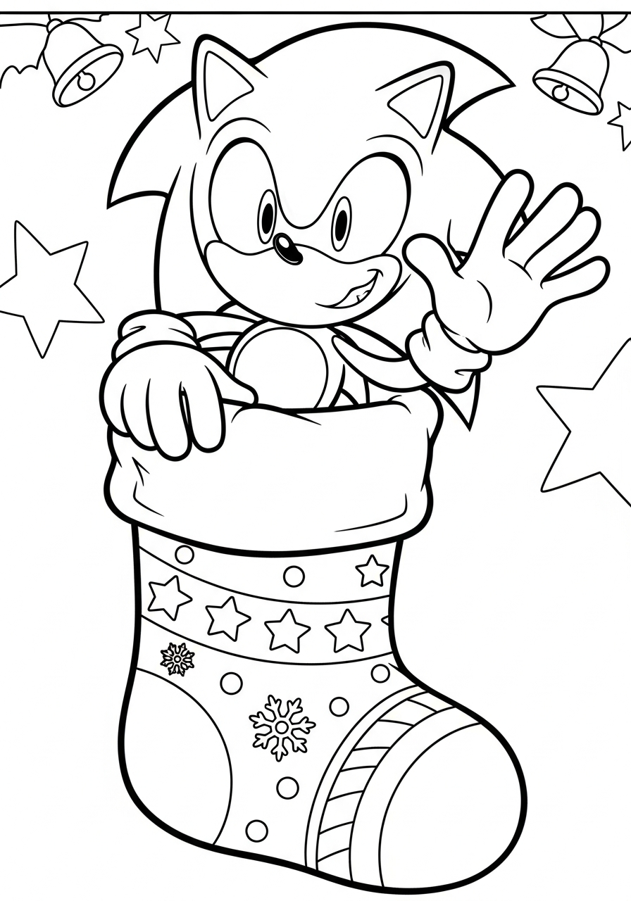 Sonic Christmas coloring pages grinch