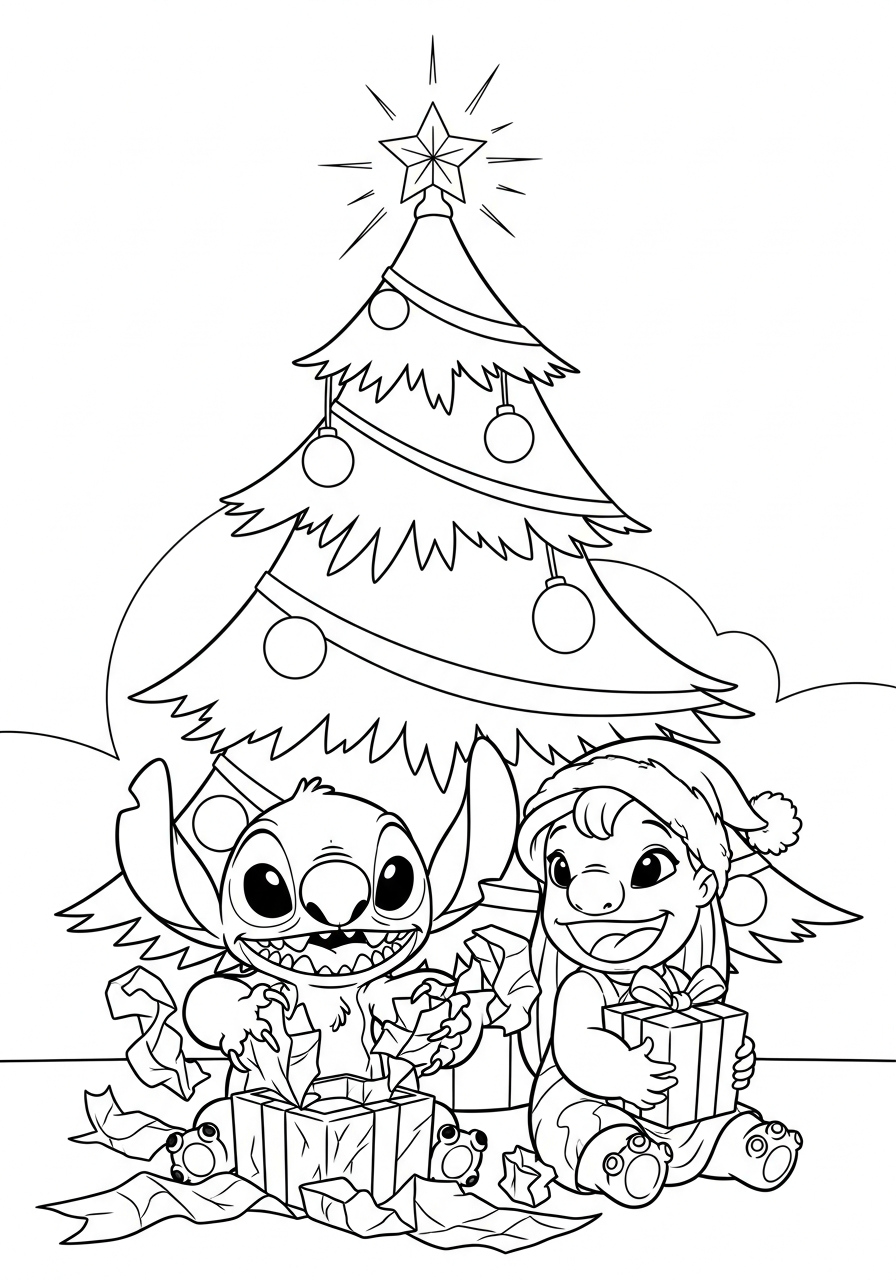 Stitch Christmas Coloring Pages 12 old-fashioned Stitch Christmas coloring pages 1