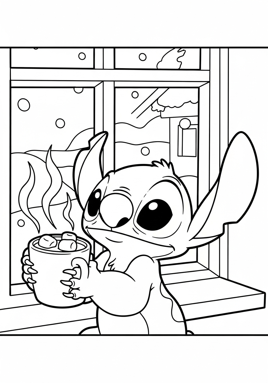 Stitch Christmas Coloring Pages 15 Stitch Christmas coloring pages for adults easy