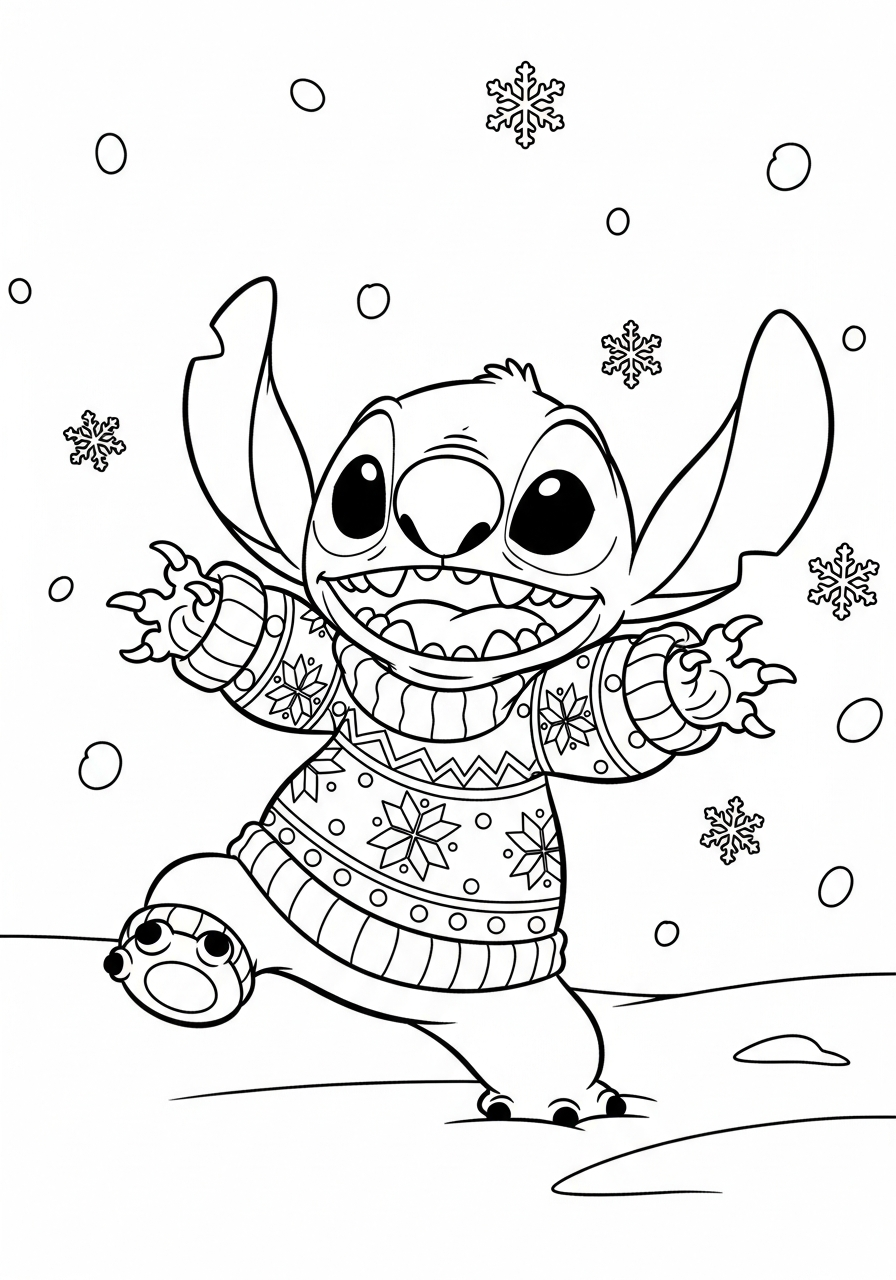 Stitch Christmas Coloring Pages 20 Stitch Christmas coloring pages printable free