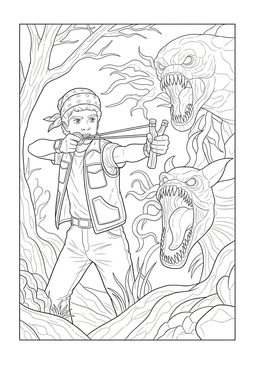 adult coloring pages Stranger Things