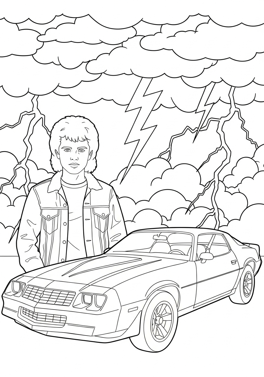 adult coloring pages Stranger Things 1