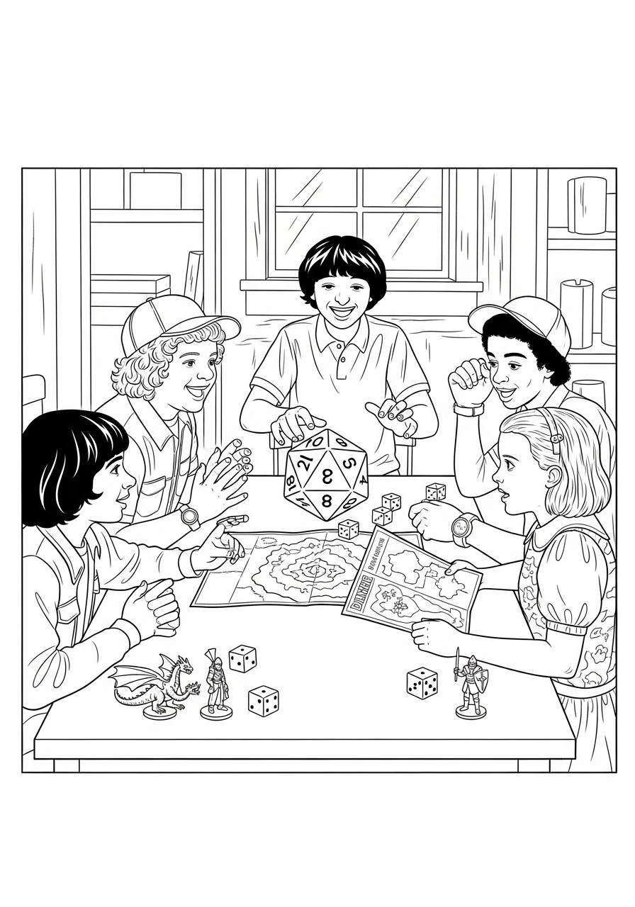 free Stranger Things coloring pages pdf 1