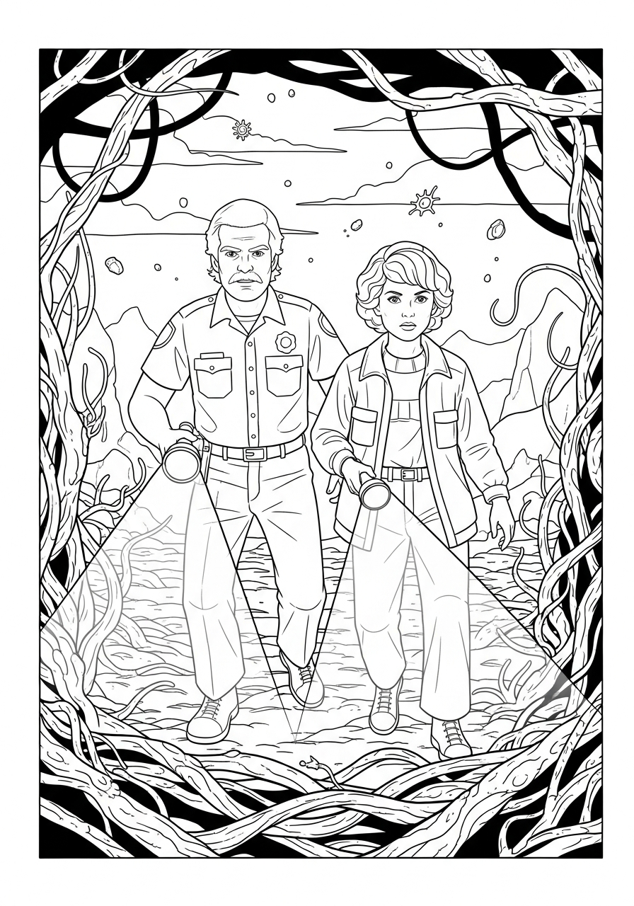Stranger Things coloring pages to print