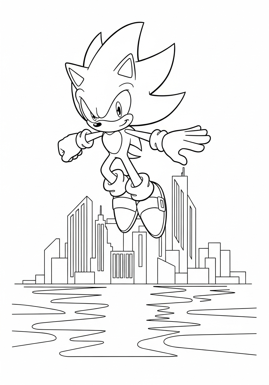 Super Sonic Coloring Pages 13 Super Sonic coloring pages free printable