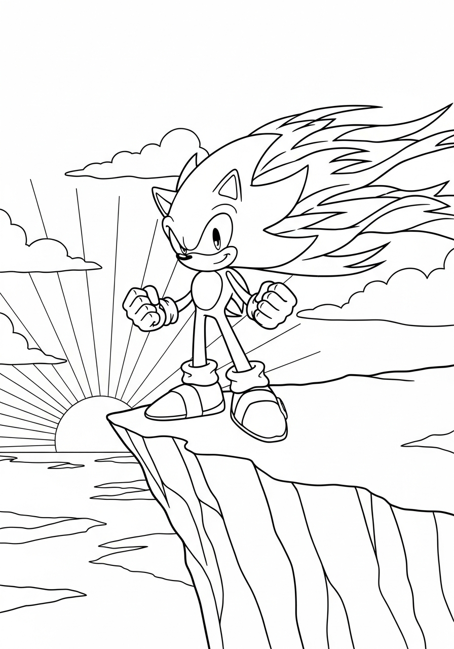 Super Sonic Coloring Pages 16 Super Sonic coloring pages free