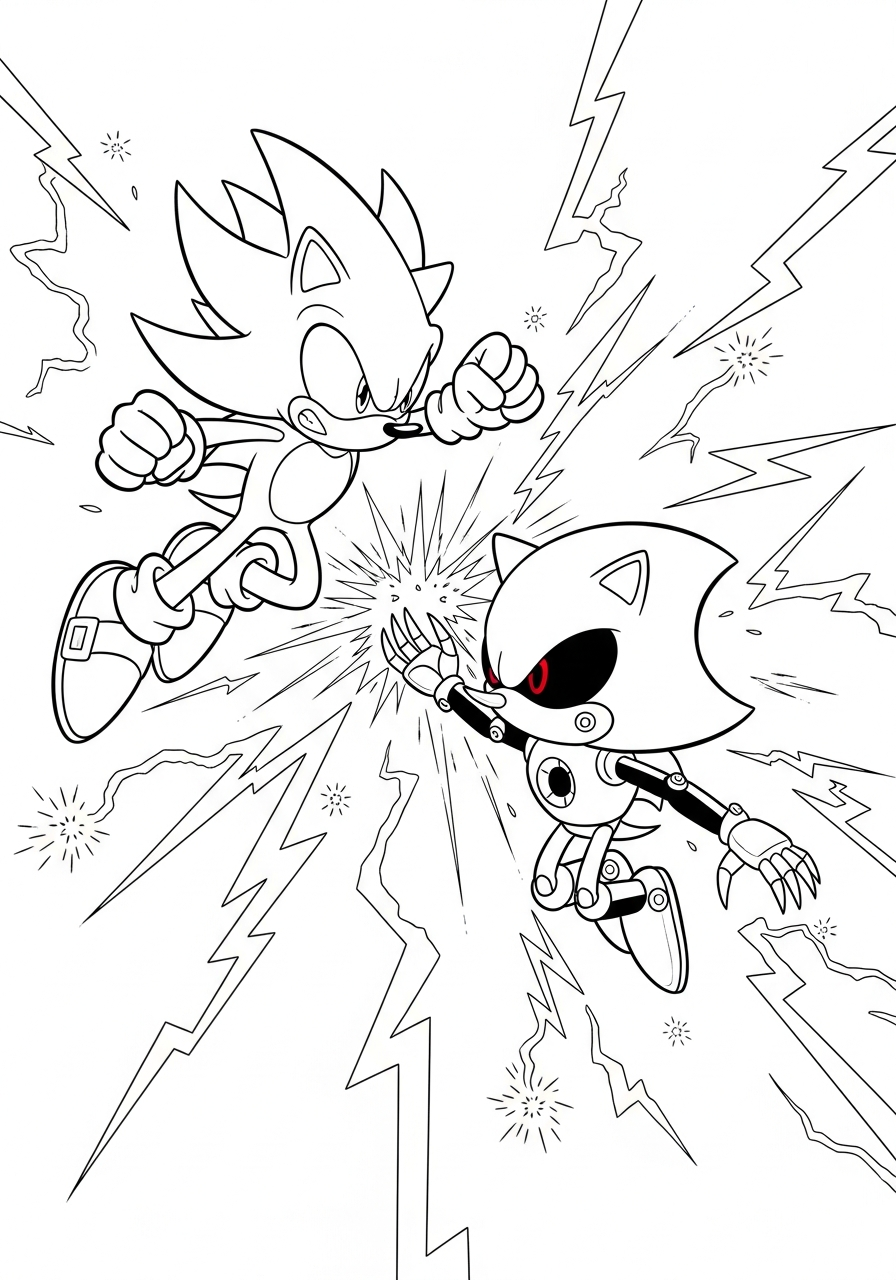 Super Sonic Coloring Pages 3 merry Super Sonic coloring pages