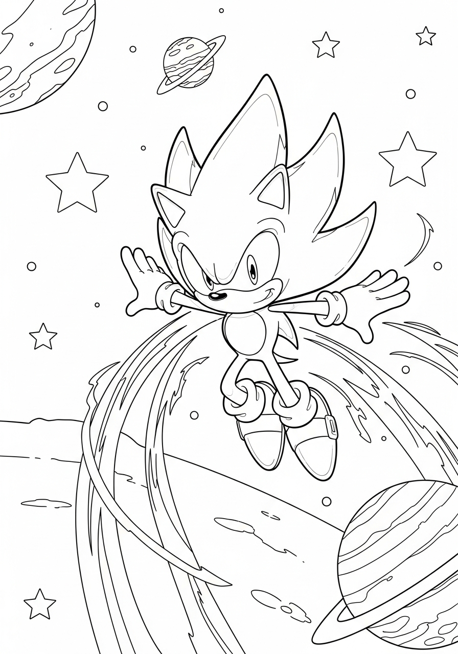 Super Sonic Coloring Pages 7 Super Sonic ornaments coloring pages