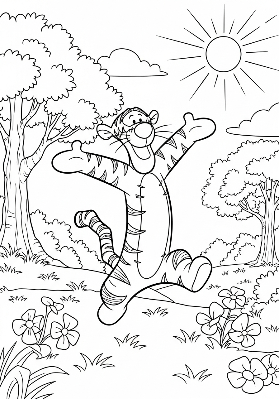 cute Tigger coloring pages