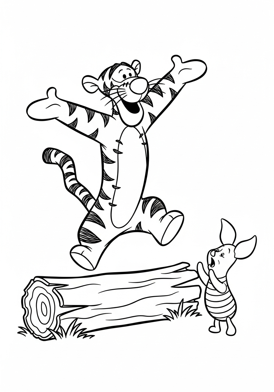 free Tigger tree coloring pages
