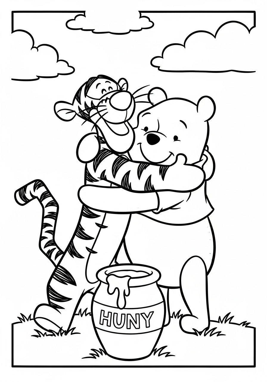 easy cute Tigger coloring pages