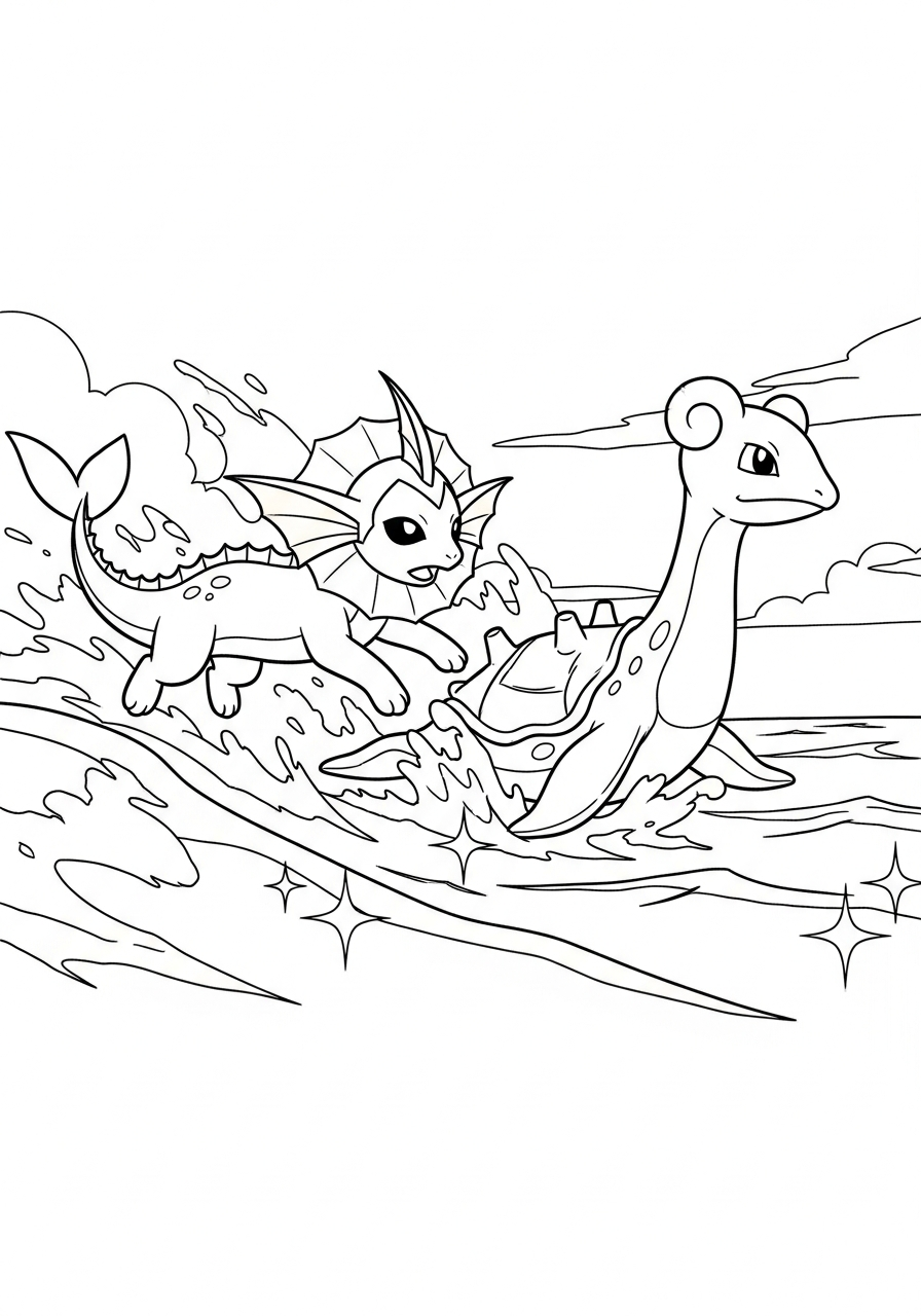 free coloring pages Vaporeon