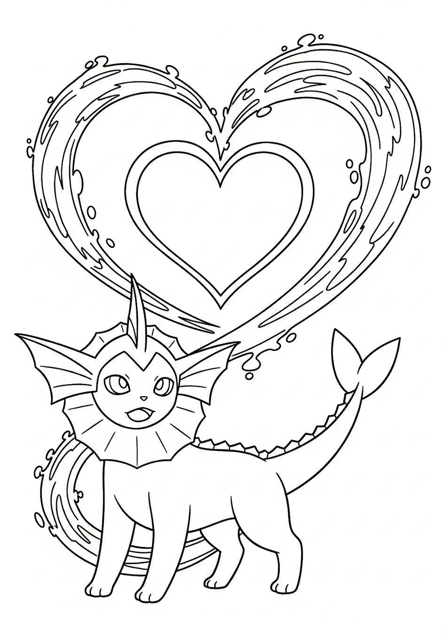 free printable coloring pages Vaporeon