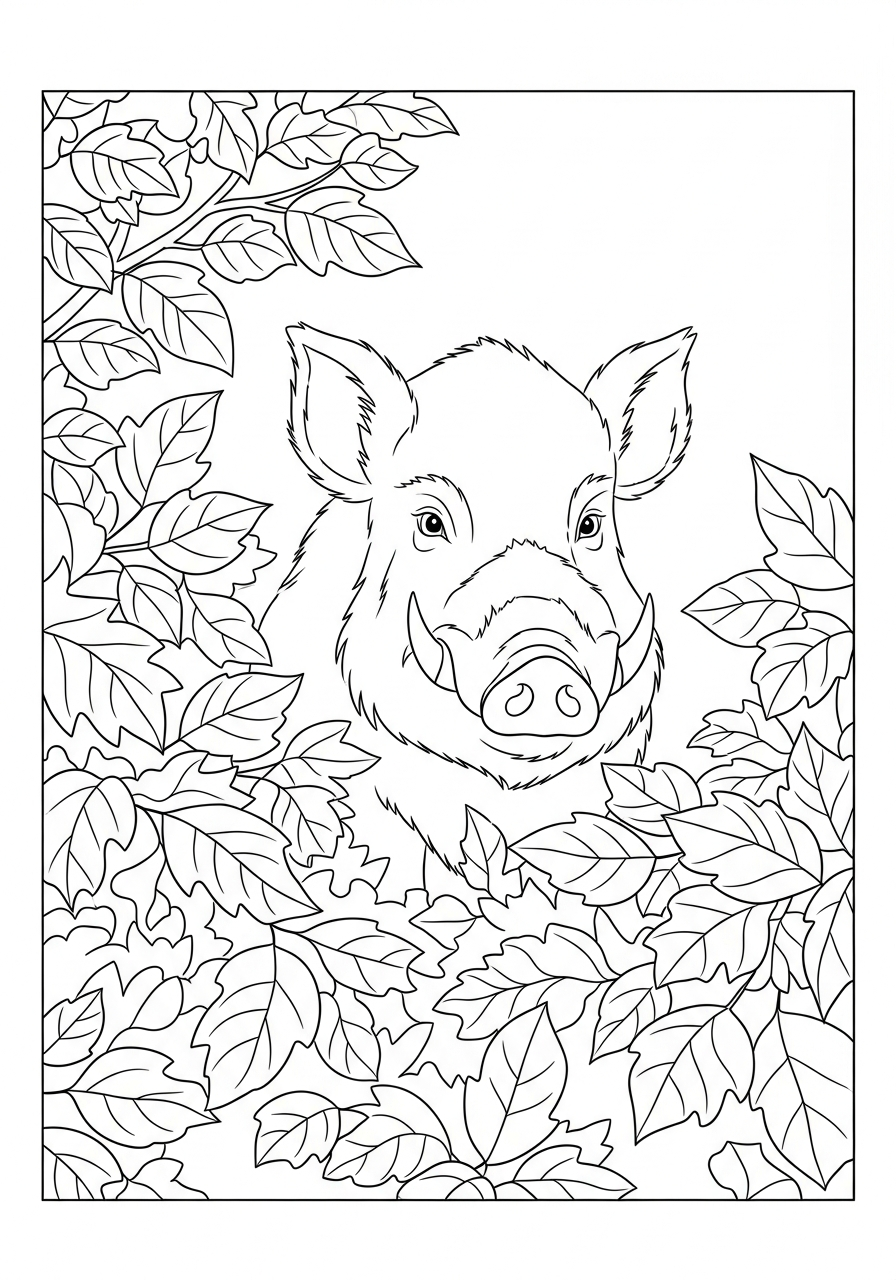 free Wild Boar coloring pages for adults