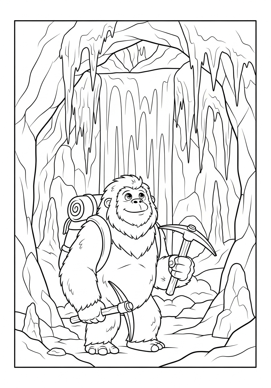 Yeti Coloring Pages 12 Yeti coloring pages for adults easy