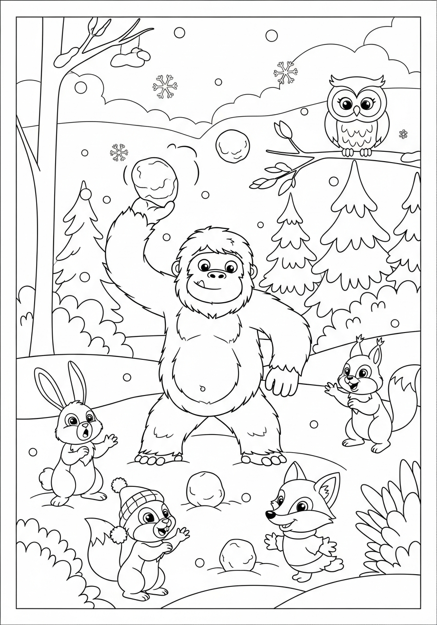 Yeti Coloring Pages 15 Yeti coloring pages for adults pdf