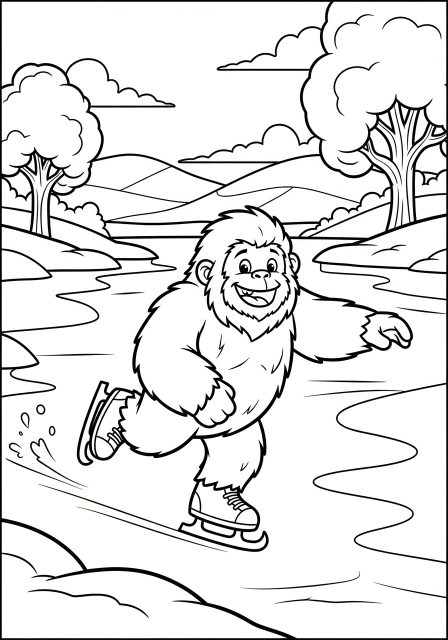 Yeti Coloring Pages 22 free printable Yeti coloring pages for adults